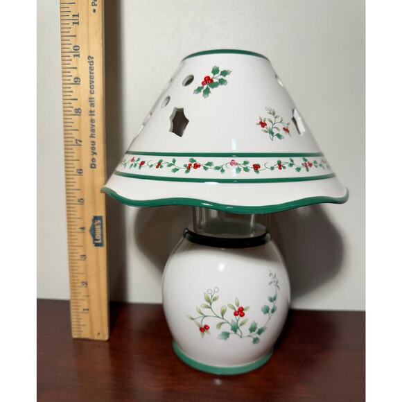 2004 Pfaltzgraff Winterberry Votive Lamp Candle Holder Christmas Holidays NIB - Picture 4 of 11